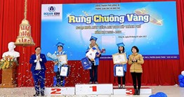 PRESS REPORTS ON OLYMPIC ENGLISH CONTEST “RING THE GOLDEN BELL”  IN UONG BI CITY